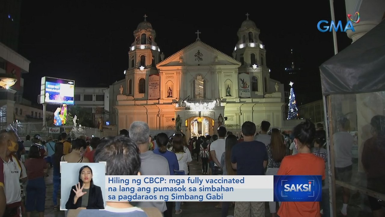 Hiling ng CBCP: mga fully vaccinated na lang ang pumasok sa simbahan sa pagdaraos ng Simbang Gabi | Saksi