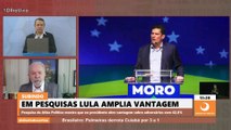 Em nova pesquisa, Lula dispara, amplia vantagem e Moro vai a terceiro lugar, tirando voto de Doria, Bolsonaro e Ciro, avalia comentarista político