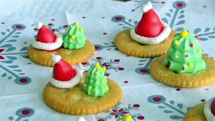【かわいいメレンゲクッキー】サンタの帽子とクリスマスツリー【Meringue Cookies 】Santa Hats and Christmas Trees 머랭쿠키 馬林糖