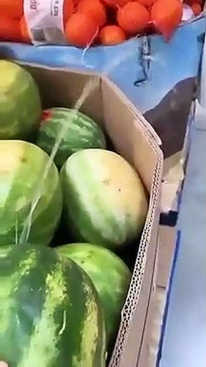 Poked Watermelon Squirts Juices