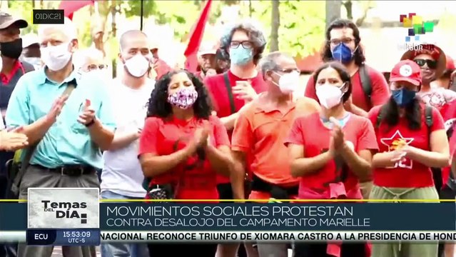 Brasil: Movimientos sociales protestan contra desalojos de campamento Marielle Vive