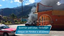 Habitantes atacan alcaldía y queman patrullas en Calcahualco, Veracruz