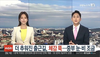 [날씨클릭] 더 추워진 출근길, 체감 뚝…중부 눈, 비 조금