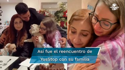 Así fue recibida YosStop por su familia, tras salir de la cárcel