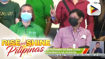 Ex-Pres. Arroyo, sumama sa Marcos Jr.-Sara Duterte uniteam sa pagbisita sa Quezon;