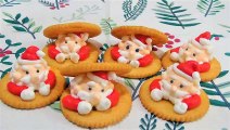 かわいいメレンゲクッキー】サンタクロース2/クリスマス【Meringue Cookies】Santa Clauses2/Christmas　머랭쿠키　馬林糖/蛋白脆餅