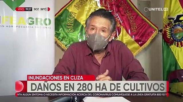 En Cliza se reportan pérdida de cultivos y casas destruidas por las inundaciones
