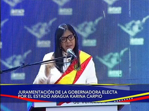 Pdte. Maduro asistió a juramentación de la gobernadora electa por el estado Aragua, Karina Carpio