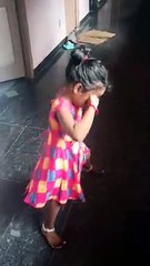 cute girl playing