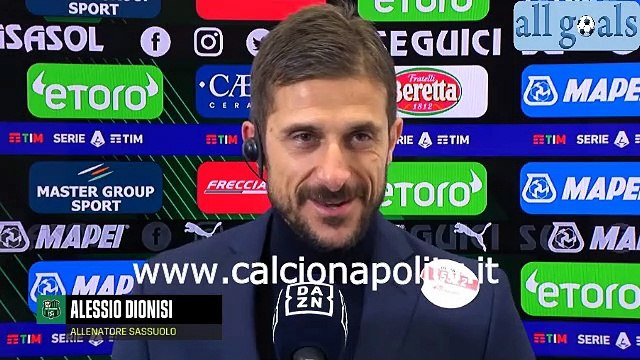 Sassuolo-Napoli 2-2 1/12/21 intervista post-partita Alessio Dionisi