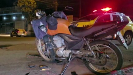 HB20 colide contra motociclista e foge de local sem prestar socorro