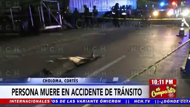 Una persona muere atropellada en Choloma, Cortés