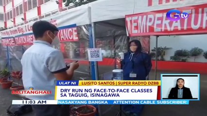 Dry run ng face-to-face classes sa Taguig, isinagawa | BT