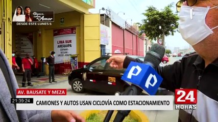 La Victoria: conductores invaden nueva ciclovía de Bausate y Meza