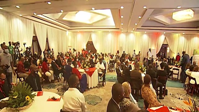 Seremoni komemorasyon jounen mondyal lit kont maladi sida sou tèm Ann travay pou tout moun gen menm