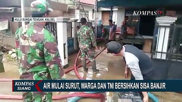 Banjir Hulu Sungai Tengah Kalsel Mulai Surut! Warga Gotong Royong Bersihkan Permukiman