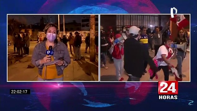 Pedro Castillo: manifestantes protestan en exteriores de la vivienda donde se aloja