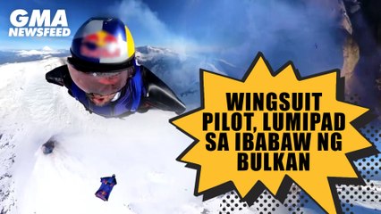 Wingsuit pilot, lumipad sa ibabaw ng active volcano! | GMA News Feed
