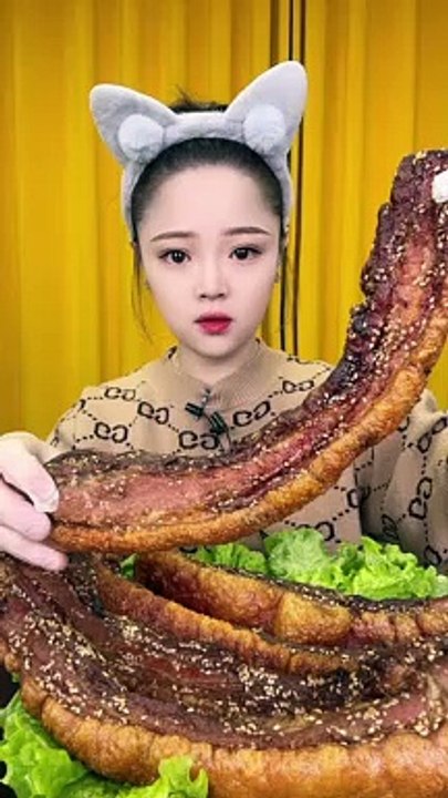Yummy ASMR Chinese Mukbang Eating Spicy Braised Pork Belly, Pork Leg , Pork Ribs #2