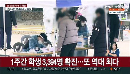 1주간 학생 3,394명 확진…또 역대 최다