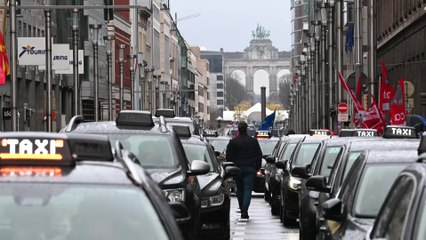 Plusieurs tunnels fermés à la suite de l'action des taxis à Bruxelles