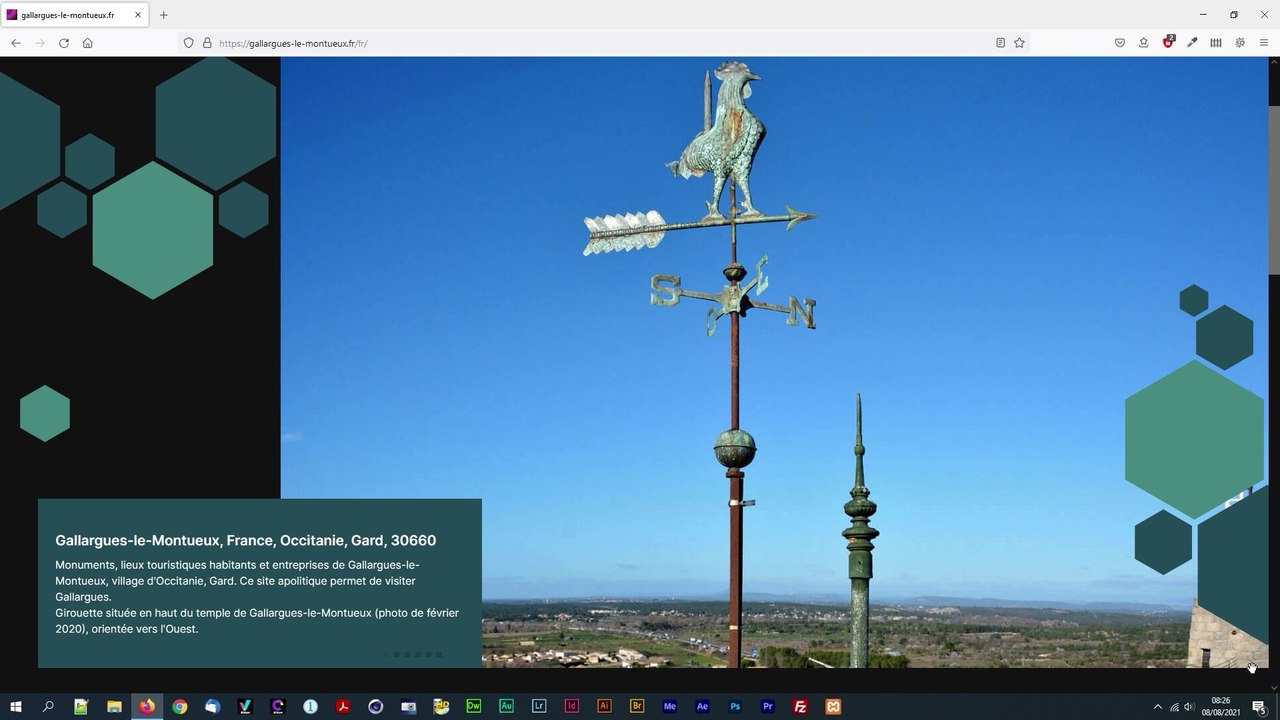 Présentation du site web gallargues-le-montueux.fr août 2021