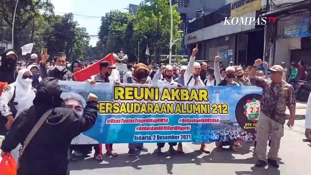Momen Massa Aksi Reuni 212 Mulai Bubarkan Diri