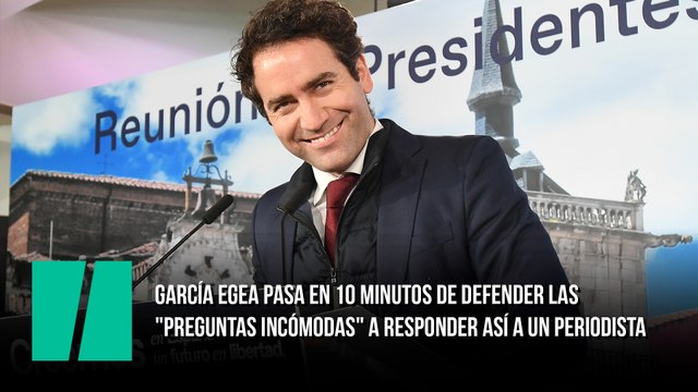García Egea pasa en 10 minutos de defender las preguntas incómodas a responder así a un periodista