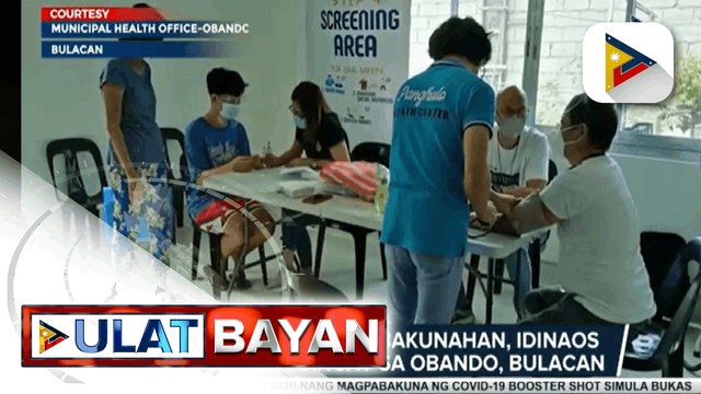 Magkakasabay na bakunahan, idinaos sa ilang barangay sa Obando, Bulacan Higit 531-K, nabakunahan sa national vaccination days sa Bicol 99% ng kapulisan sa Bicol, bakunado na Higit 50-K indibidwal, nabakunahan sa Sulu Bakunahan sa Mati, Davao Oriental