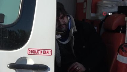 Önce hafriyat kamyonuna sonra polis okulunun duvarına çarptı