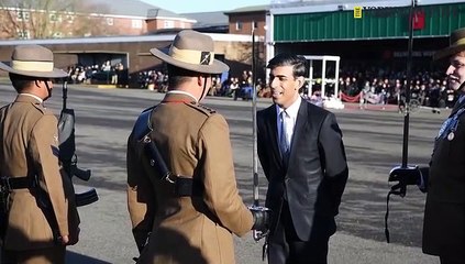 Rishi Sunak Watches The Gurkhas Passing Out Parade At Catterick