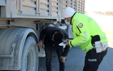 Konya'da kış lastiği denetimleri başladı