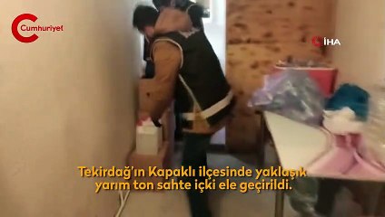 Tekirdağ’da yarım ton sahte içki ele geçirildi