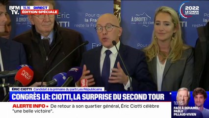 Congrès LR: Éric Ciotti accueille sa qualification "avec beaucoup de bonheur et une immense joie"