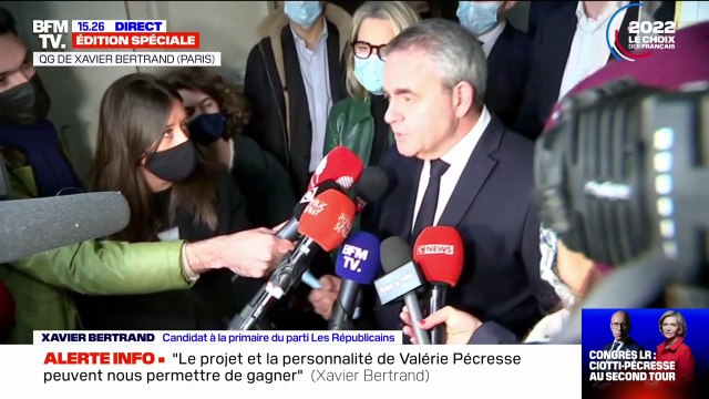 Congrès LR: Xavier Bertrand va témoigner son soutien à Valérie Pécresse