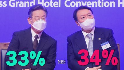 [나이트포커스] 윤석열 34%·이재명 33%...1%p 격차 초접전[NBS] / YTN