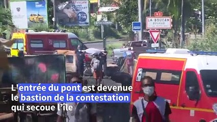 Guadeloupe: le barrage de la Boucan, bastion de la contestation