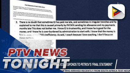 PATAFA president Philip Juico responds to Petrov's 'final statement' | via Mae-Ann Fajardo