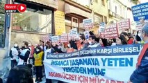 İstanbul'da asgari ücret eylemi