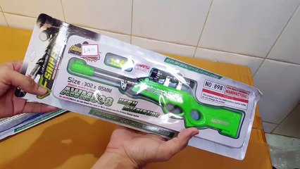 Unboxing and Review of Rubber Bullet Toy Gun for kids play gift