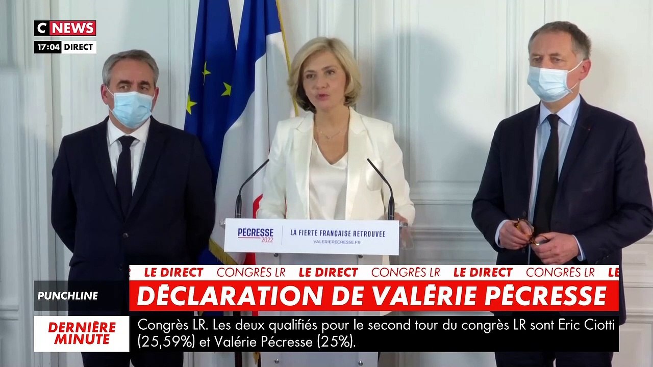 Congrès Les Républicains - Valérie Pécresse, qualifiée au second tour, s’exprime: " Je suis la seule à pouvoir battre Emmanuel Macron" - VIDEO