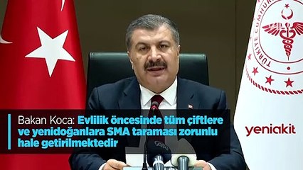 Bakan duyurdu! Evlilik öncesi SMA taraması zorunlu olacak