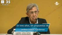 A tres años de AMLO, hay rezagos en pobreza, inseguridad y no hay iniciativas: Cuauhtémoc Cárdenas