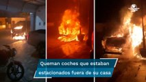 Queman tres vehículos de exalcalde de Escuinapa en Sinaloa