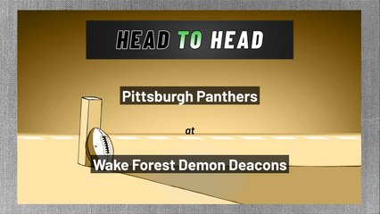 Pittsburgh Panthers at Wake Forest Demon Deacons: Spread