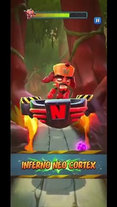 Crash Bandicoot: On The Run! - Inferno Neo Cortex Battle Run Gameplay