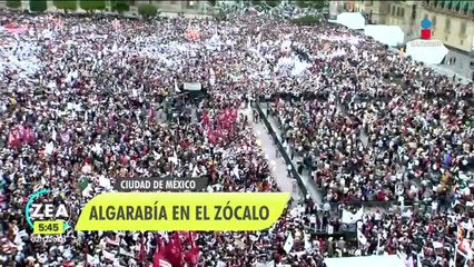 Acudieron 250 mil personas al Zócalo por mensaje de López Obrador