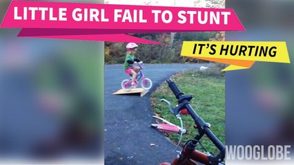 'Toddler's first-ever bike jump attempt ends with an EPIC grass face plant '