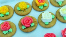 【かわいいメレンゲクッキー】花1☆バラ【Meringue Cookies 】Flower1/Roses 머랭쿠키　馬林糖/蛋白脆餅