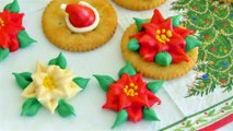 【かわいいメレンゲクッキー】花3☆ポインセチア／クリスマス【Meringue Cookies 】Flower3／Poinsettias for Christmas　머랭쿠　馬林糖/蛋白脆餅